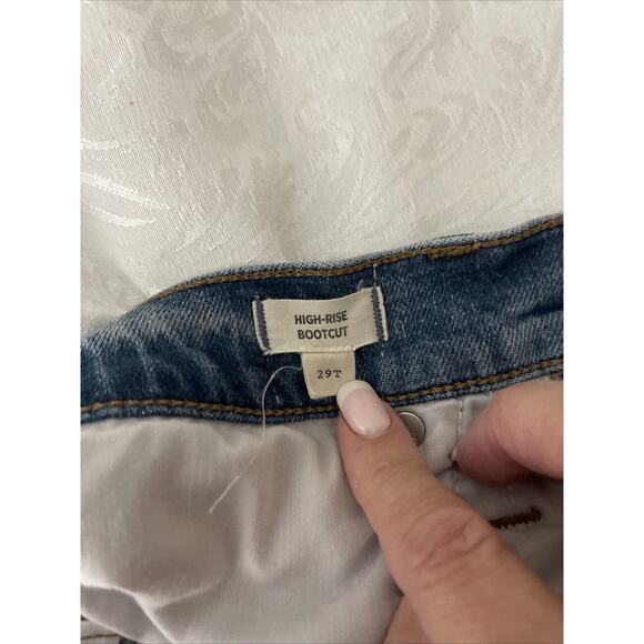 Madewell High-Rise Bootcut Jeans Womens 32T (Tag‎ 29)Blue Raw Hem Denim - Picture 6 of 10